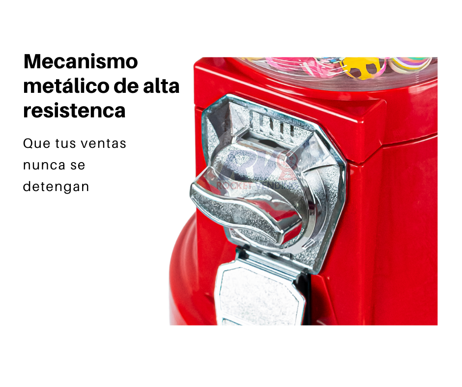 Maquina Chiclera Esfera Todo incluido elige cobro y producto - Rocket Vending Todo en Chicleras