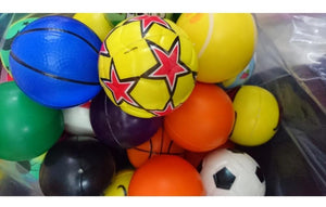 Pelota Antiestres Esponjosa 2.5 Pulgadas Con 50 Pzas 2p - Rocket Vending Todo en Chicleras