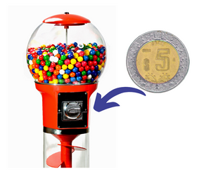 Chiclera Espiral Para 2 o 1 Pulgadas Cobro $5 $10 o $20 Ch10 - Rocket Vending Todo en Chicleras