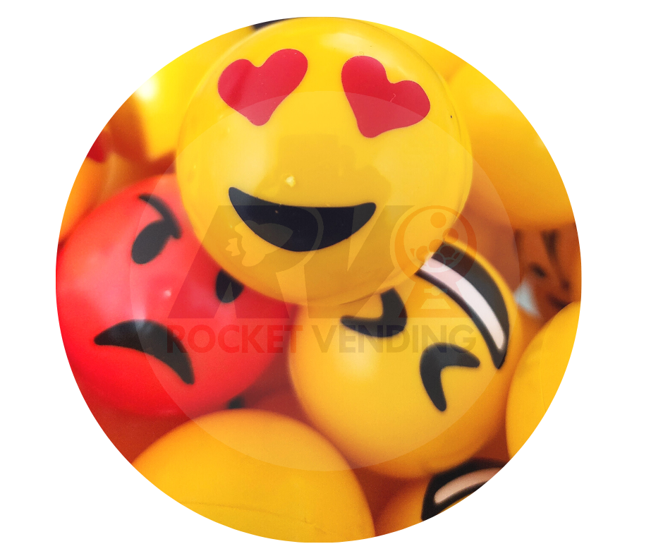 Emoji 2 pulgadas calidad Premium 500 pzas 2p - Rocket Vending Todo en Chicleras