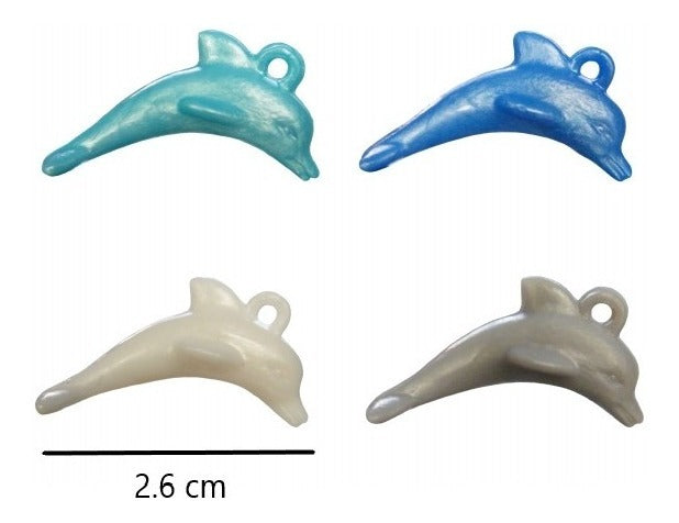 100 Mini Delfines Colores Perlados Juguete Suelto Js - Rocket Vending Todo en Chicleras