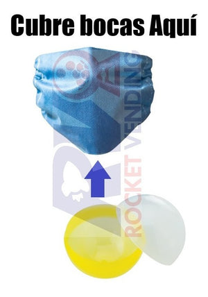 Cubre Bocas Encapsulado P Maquina Capsula 2 Pulgadas 50 Pzs - Rocket Vending Todo en Chicleras
