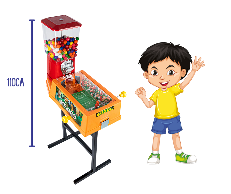 Maquina Vending Chiclera Eagle + Base + Futbolito interactiva Ich - Rocket Vending Todo en Chicleras