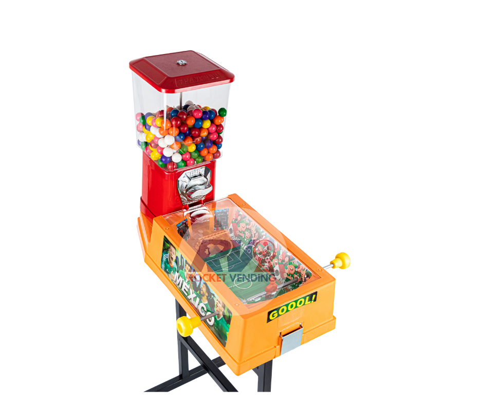 Maquina Vending Chiclera Eagle + Base + Futbolito interactiva Ich - Rocket Vending Todo en Chicleras