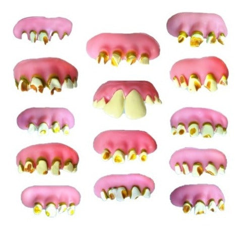 Dentaduras Chuecas Juguete Encapsulado 2 Pulgadas 50 Pzas 2p - Rocket Vending Todo en Chicleras