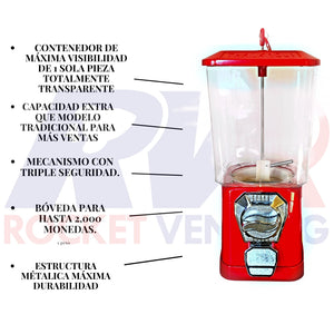 Arma tu Paquete Todo incluido Chiclera + base  + producto - Rocket Vending Todo en Chicleras