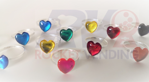 Anillos Corazón Para Niñas Metal Juguete Suelto 100 Pzas Js - Rocket Vending Todo en Chicleras