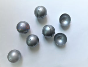 100 Capsulas Color Gris Vacías Resellables 3cm 1 Pulgada 1p - Rocket Vending Todo en Chicleras