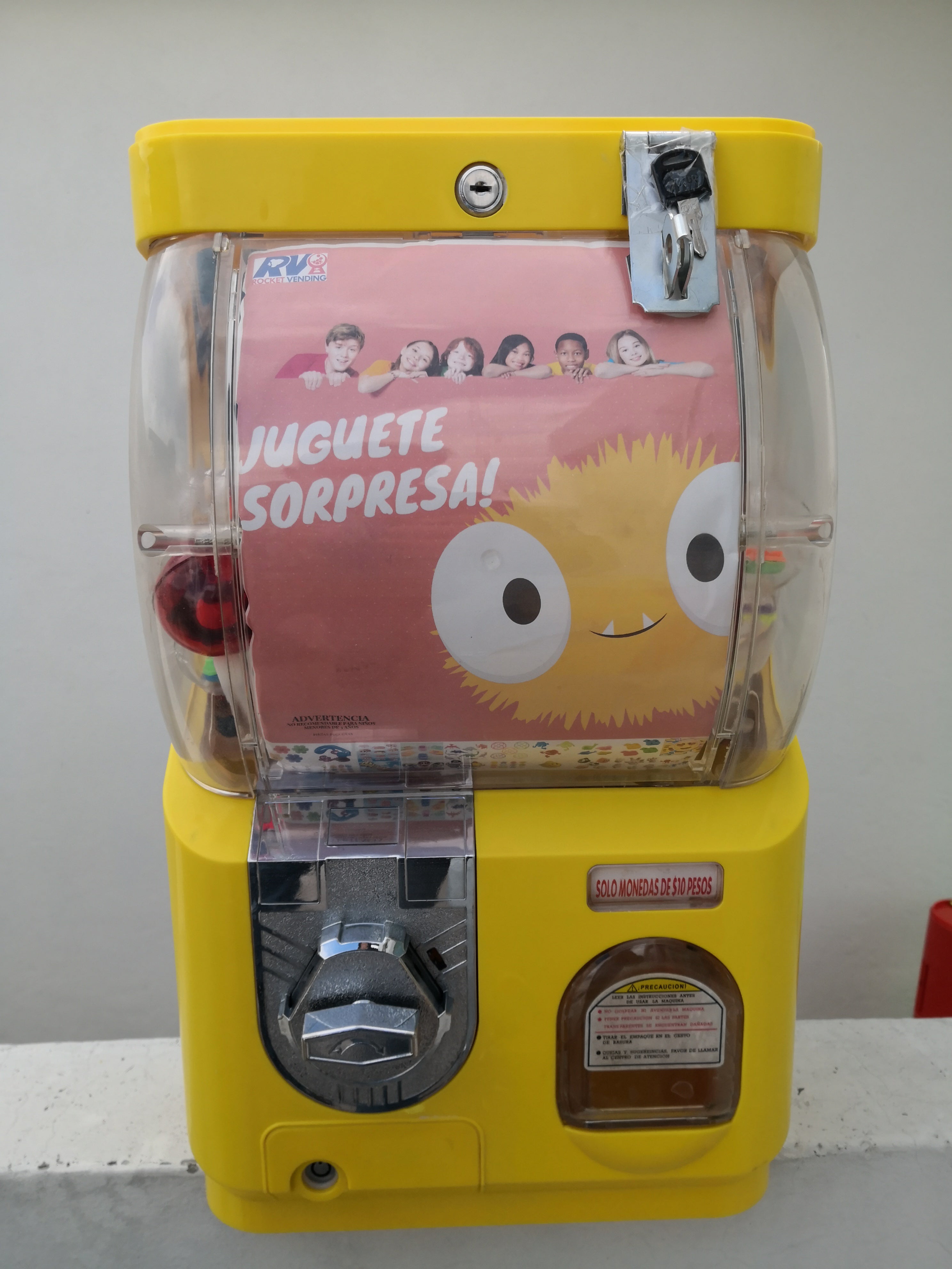 Maquina Juguetera Vending 10 pesos para 2 pulgadas pelota o capsula - Rocket Vending Todo en Chicleras