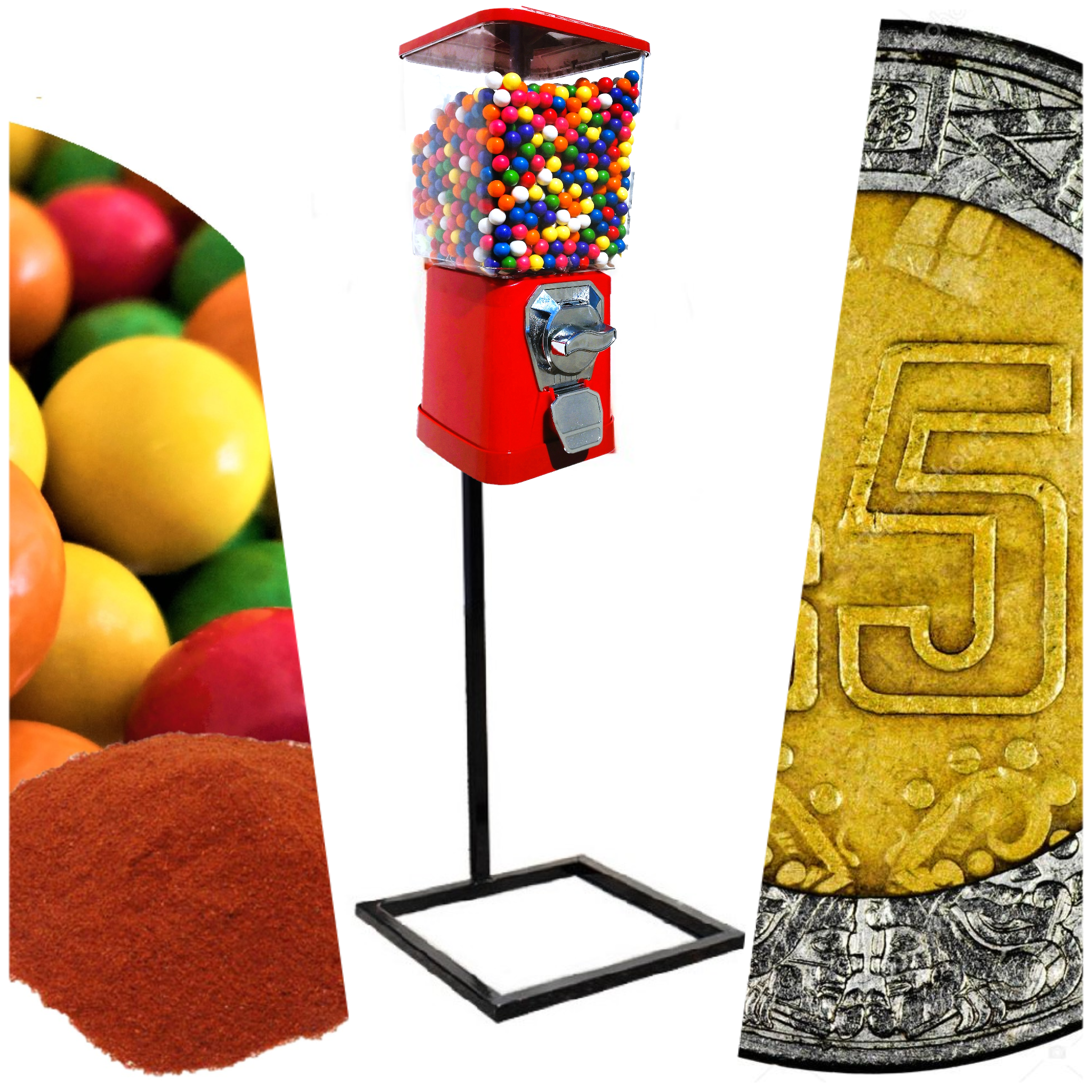 Arma tu Chiclera vending Todo incluido + base  + producto - Rocket Vending Todo en Chicleras