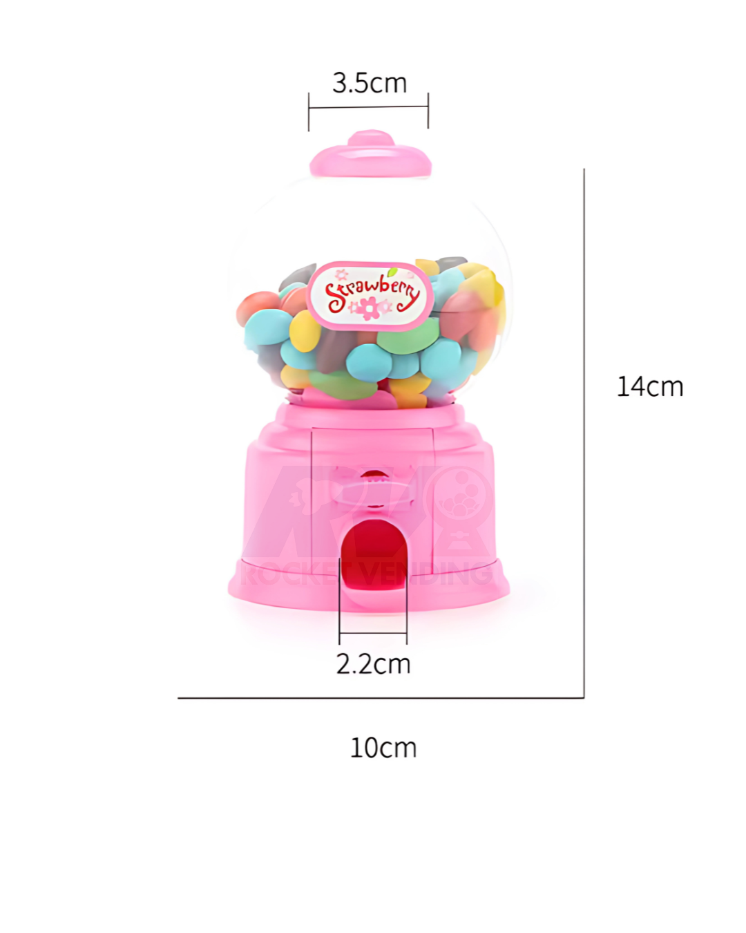 Mini maquina chiclera dispensadora dulces con alcancía CHJ