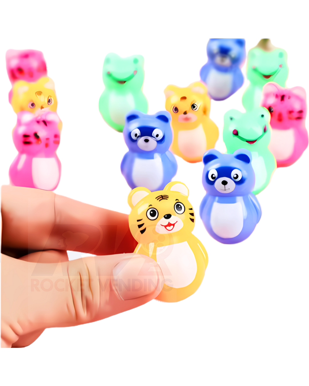 100 Tumbler Figurin balancin figurines vending encapsulado 2 pulgadas 2p