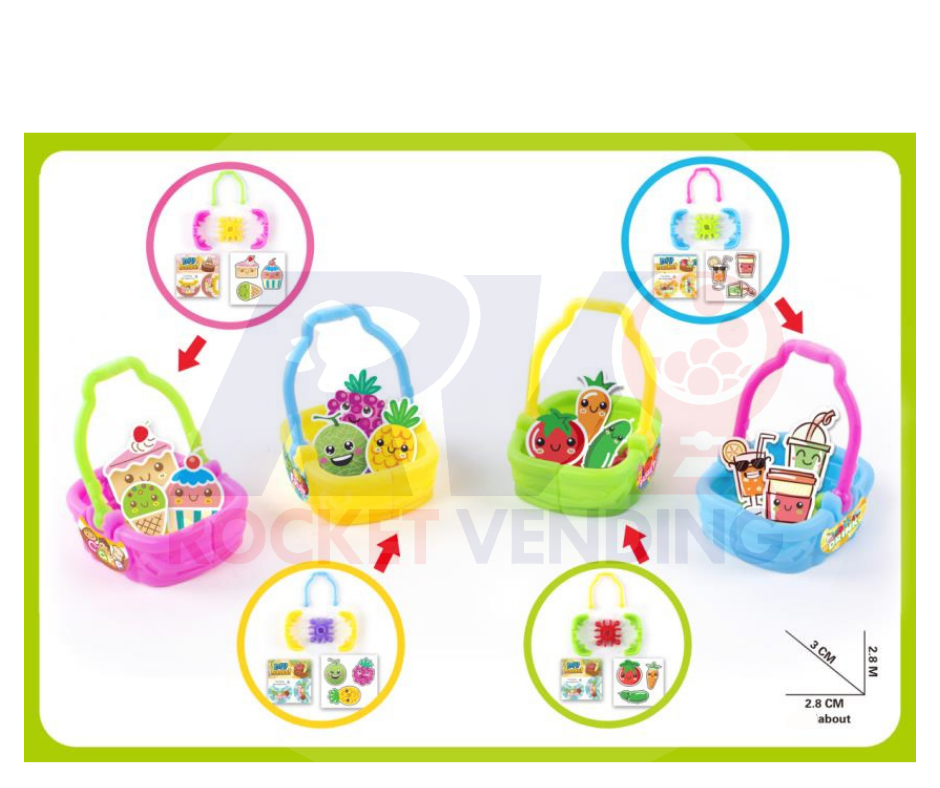 Canasta super mercado encapsulada 2 pulgadas 50 pzas 2p