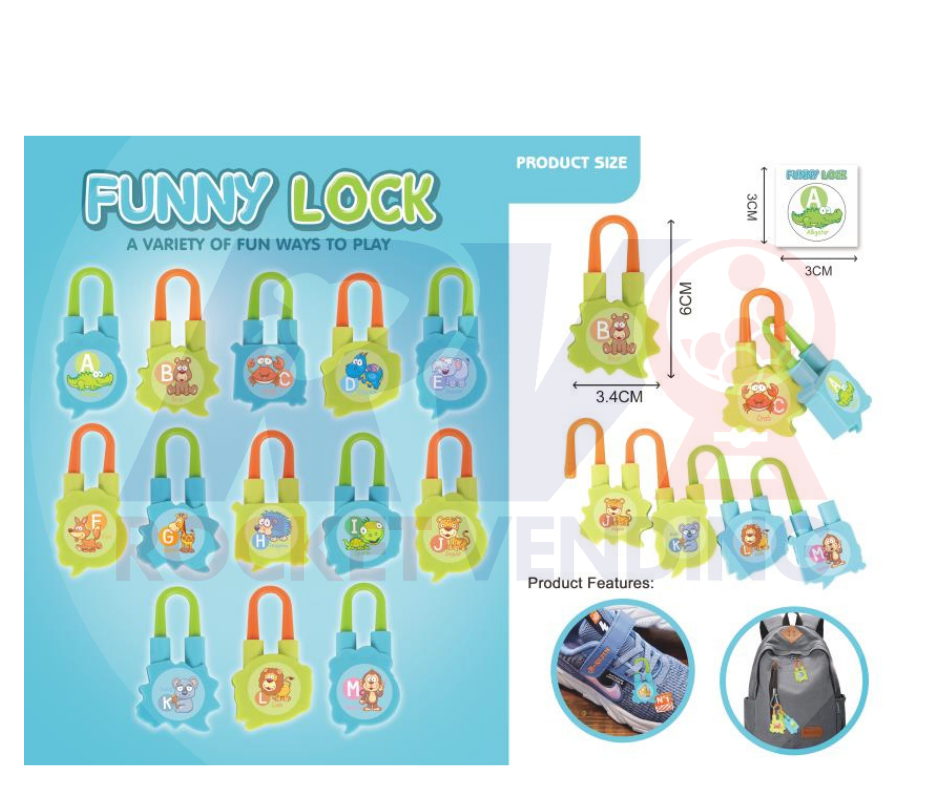 Candado decorativo mochila, pantalon, bolsa 2 pulgadas 50 pzas 2p