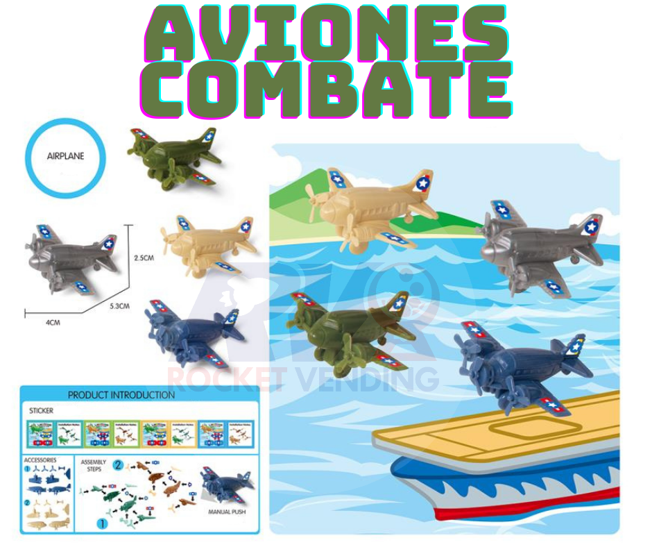 Aviones armables de combate encapsulados 2 pulgadas 50 pzas 2p