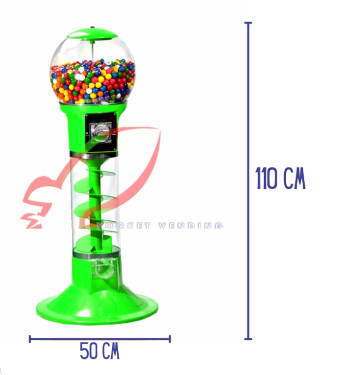 Maquina Espiral para 1 o 2 pulgadas con cobro por medio de FICHA