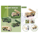 Camiones escuadron militar juguete armable 50 pzas 2 pulgadas 2p