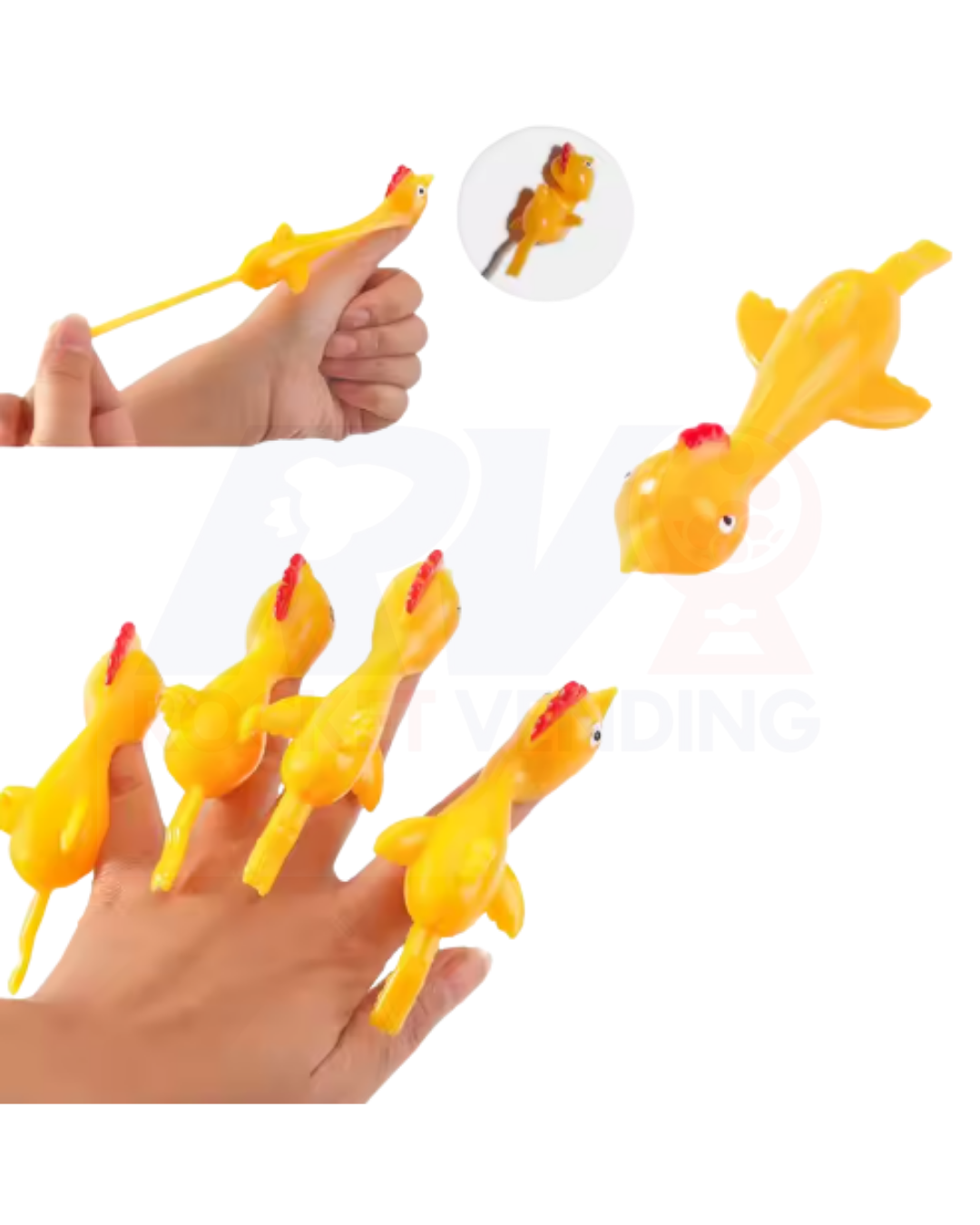 100 pollos voladores encapsulados 2 pulgadas