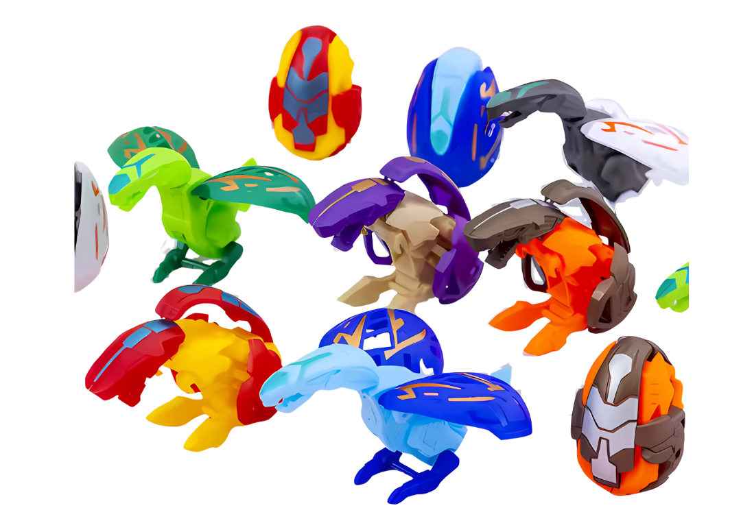 100 Huevo Dinosaurio Robot Armable 2 pulgadas 2P