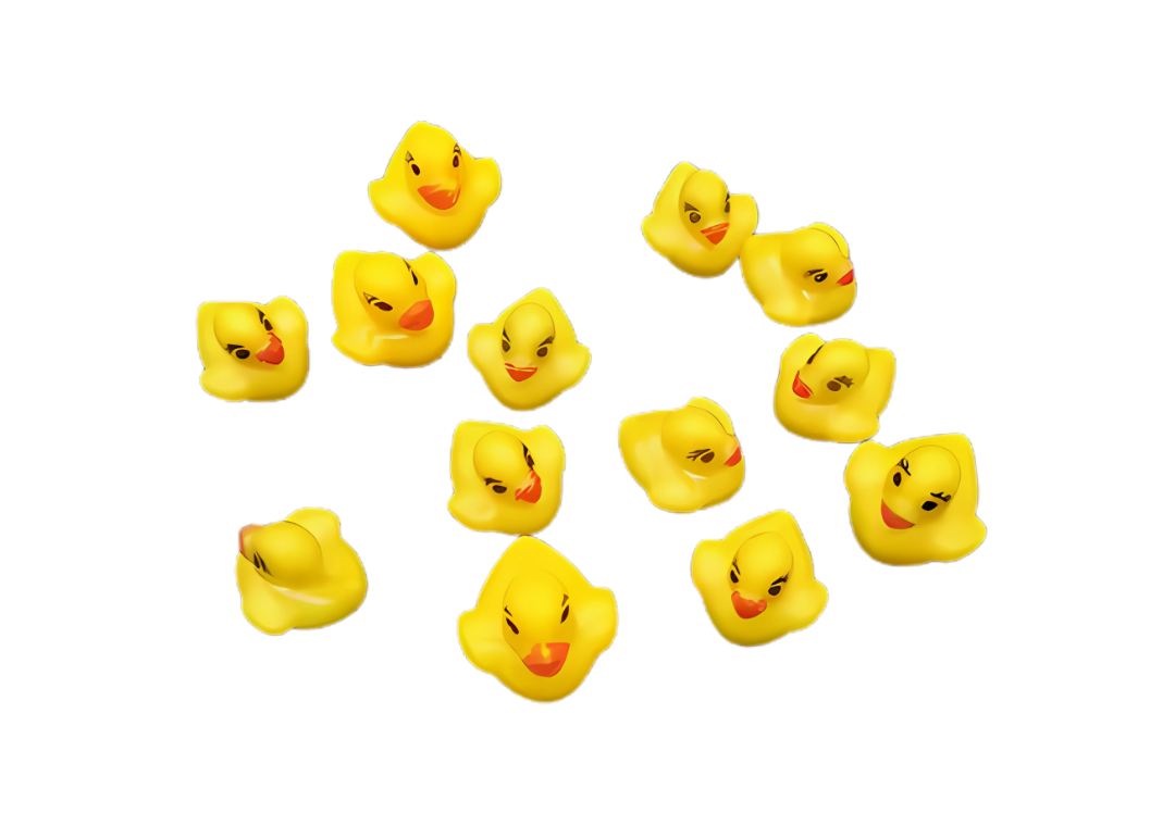 100 patitos encapsulados en 1 pulgada 1p