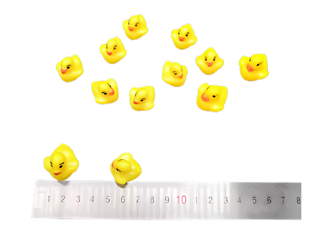100 patitos encapsulados en 1 pulgada 1p