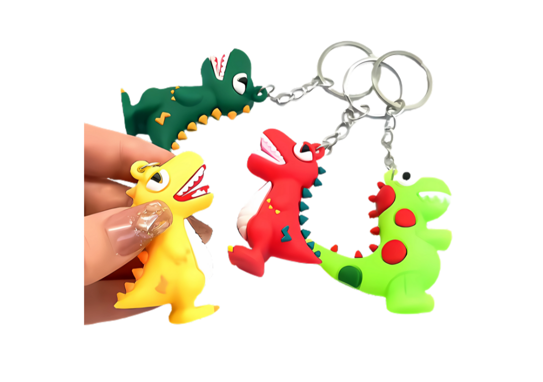 100 llaveros Dinosaurio encapsulado en 2 pulgadas 2P