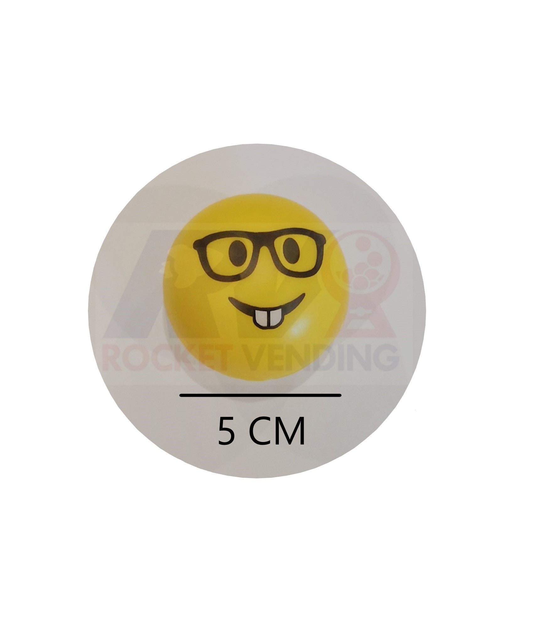 500 Pelota Emoji En 49 Mm 2 Pulgadas  Hueca Rebota 2p - Rocket Vending Todo en Chicleras