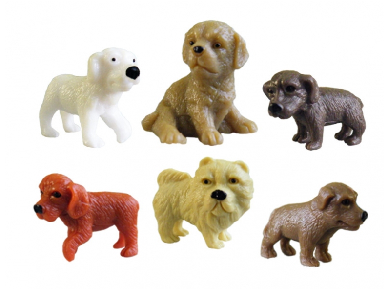 Perritos Brillan en la oscuridad 100 pzas ecapsulados 1 pulgada 1p