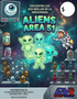 100 Aliens Juguete Capsula 1pulgada Brillan En Oscuridad 1p