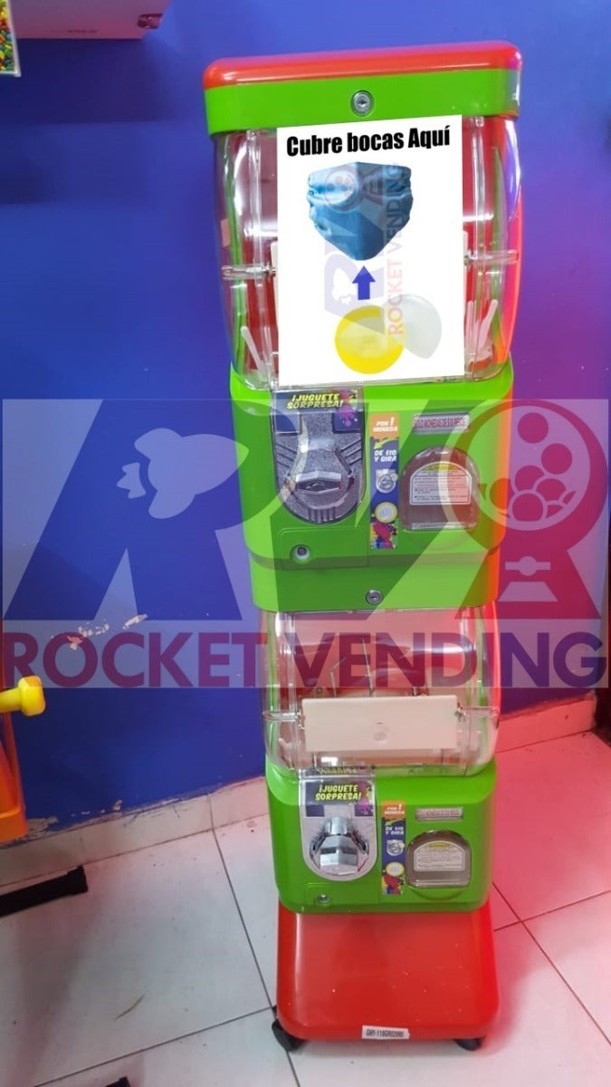 Cubre Bocas Encapsulado P Maquina Capsula 2 Pulgadas 50 Pzs - Rocket Vending Todo en Chicleras