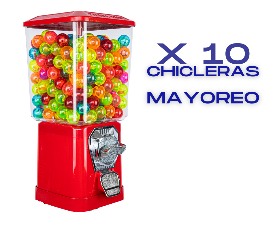 Lote Mayoreo 10 Chicleras Para 1, 2 O 5 Pesos Dulce O Pelota