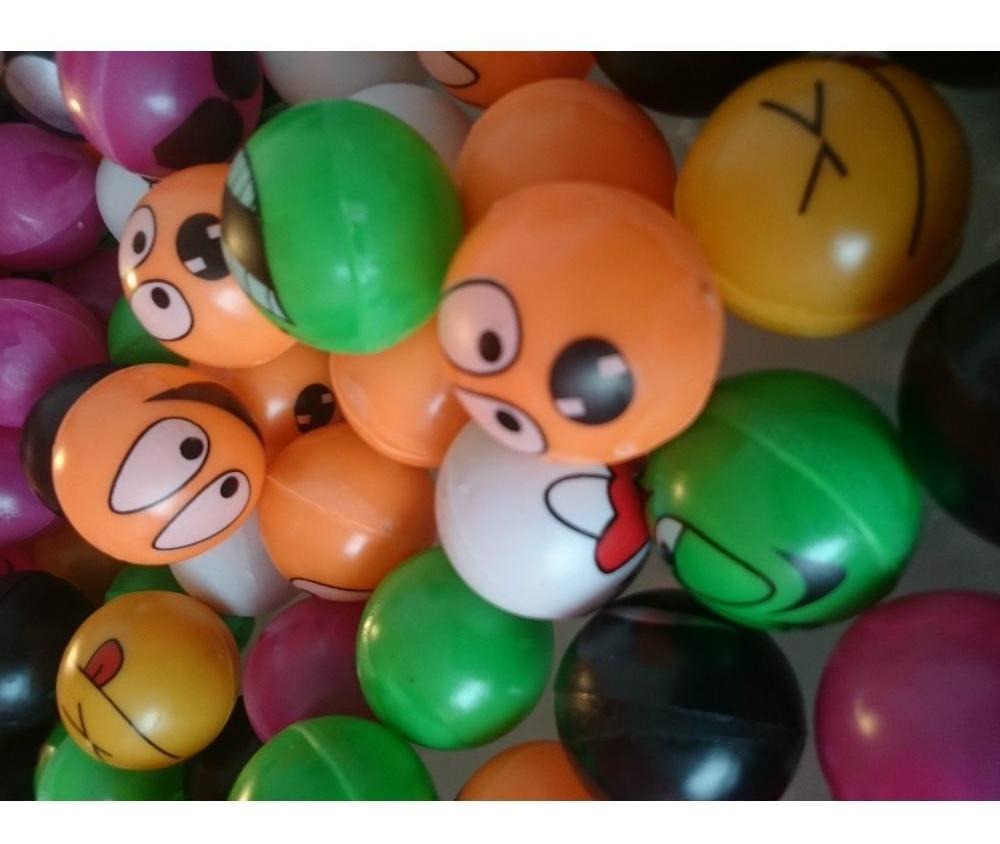 Pelota Emojis 1 Pulgada Bolsa Con 100 Pzas 1p - Rocket Vending Todo en Chicleras