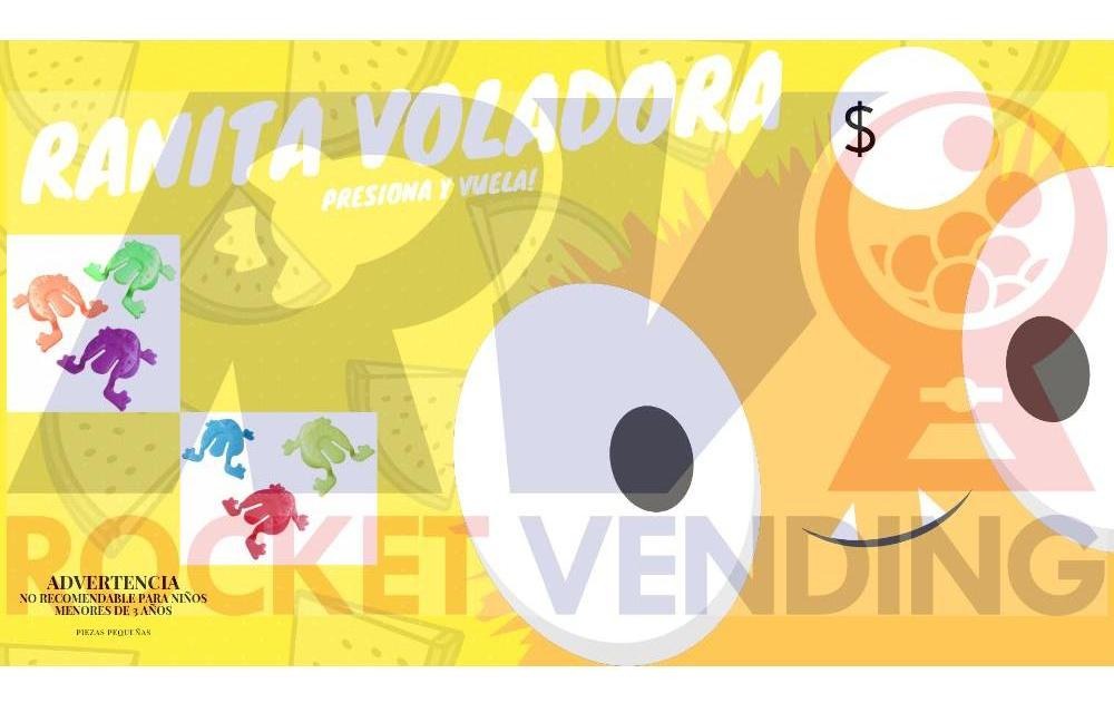 Ranitas Voladoras 50 Pzas Encapsulada 2 Pulgadas2p - Rocket Vending Todo en Chicleras