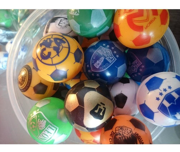 Baloncitos Futbol  1 Pulgada Huecos  1000 Pzas Chiclera 1p - Rocket Vending Todo en Chicleras
