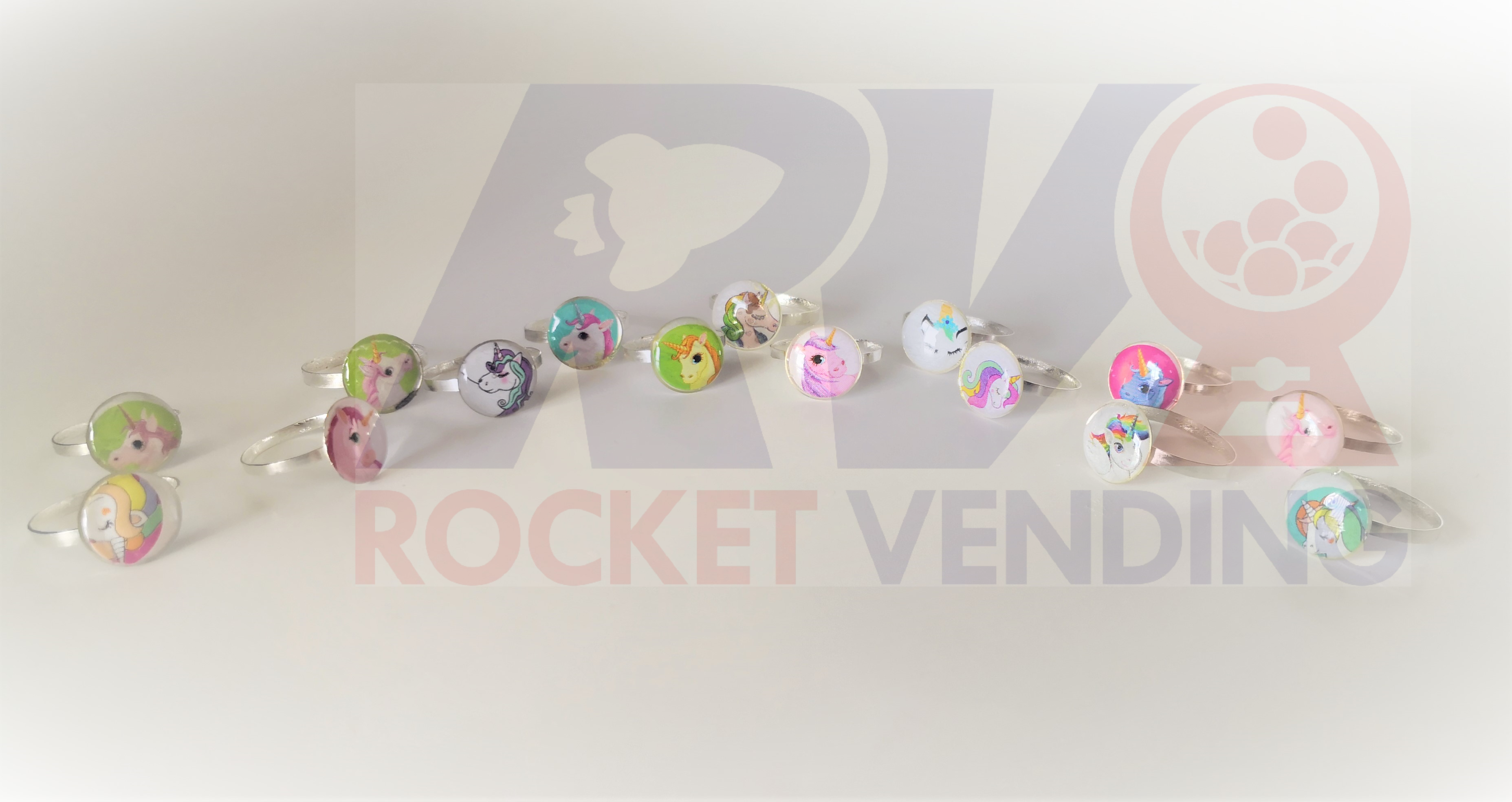 Anillos Unicornios Niñas Metal Juguete Suelto 50 Pzas Js - Rocket Vending Todo en Chicleras