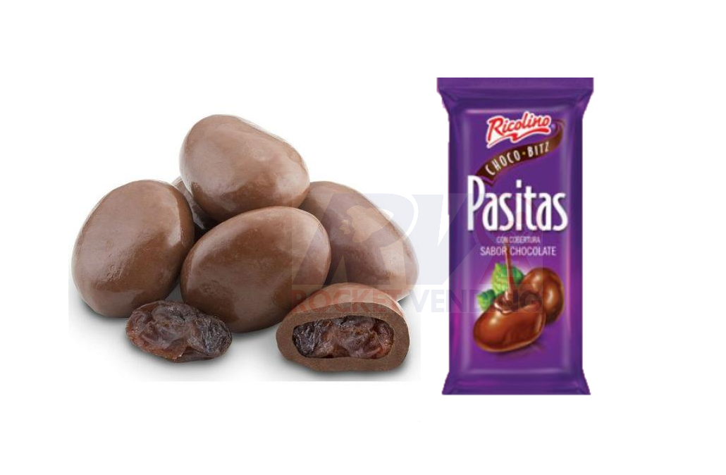 Pasitas Con Chocolate Ricolino A Granel 1kg dg - Rocket Vending Todo en Chicleras
