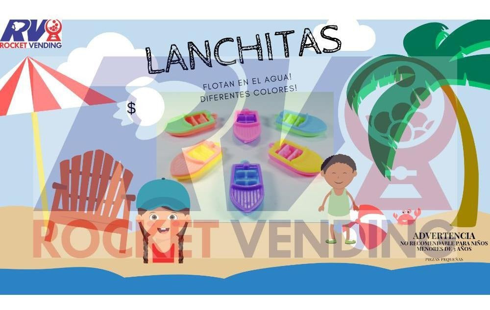 Lanchitas Encapsuladas Juguete 2 Pulgadas 50 Pzas 2p - Rocket Vending Todo en Chicleras